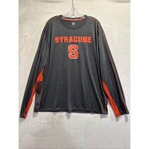 Knights Apparel Syracuse Long Sleeve Performance Shirt Grey Orange Men's 2XL XXL